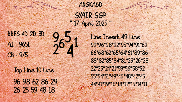 Prediksi SGP