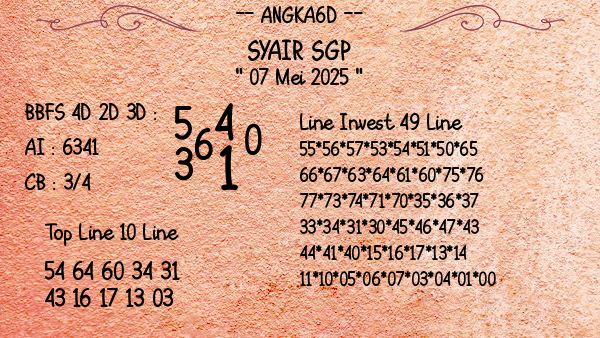 Prediksi SGP