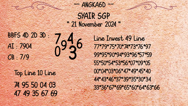 Prediksi SGP