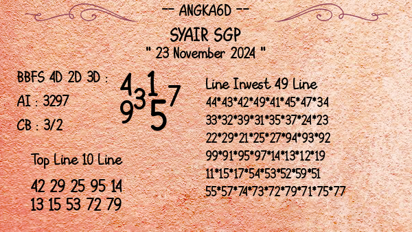 Prediksi SGP